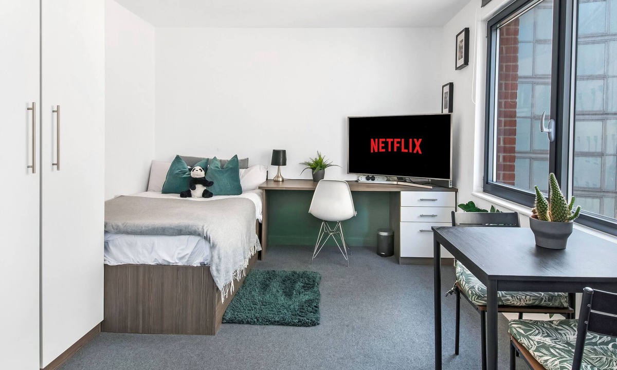 Sheffield City Centre Apartment | Modern Sheffield City Centre Studio w/Desk & TV