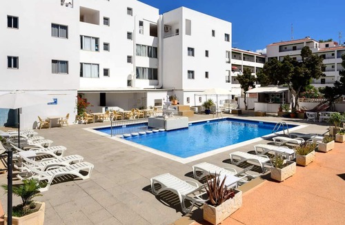 San Antonio Bay Apartment | Homerez - Apartment for 3 pers. with shared pool and sea view