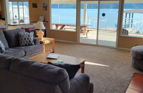 Clearlake House | Lakefront home with patio, private boat dock and fishing pier