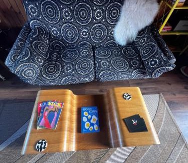 Cenarth Ski Chalet | Lush 1970s Scandi-inspired Welsh woodland cabin