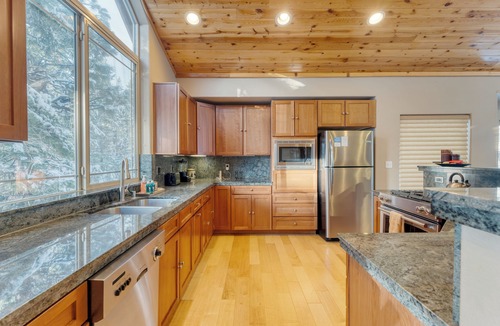 Country Club Estates House | Open Interiors, Deck & Fireplace in Spacious Tahoe Cabin | Cherry Hills