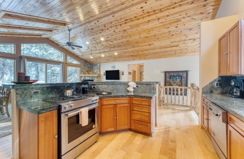 Country Club Estates House | Open Interiors, Deck & Fireplace in Spacious Tahoe Cabin | Cherry Hills