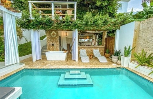 Ensenada Apartment | Private Pool villa floating bed at Bohemian Suites