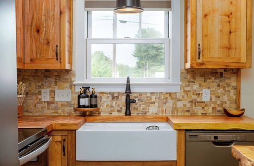 Grottoes House | Romantic Shenandoah Cabin, 2 King Suites, Firepit, Fireplaces, Near JMU & River