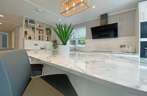 Bethesda House | Super spacious modern lodge with large balcony and hot tub.
