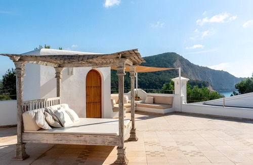 Sant Josep de sa Talaia Villa | Villa 'Beautiful Sea View in Jondal' with Sea View, Wi-Fi and Air Conditioning