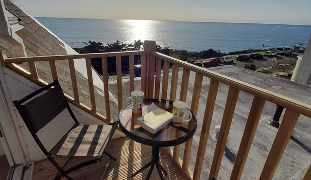 A 2-bedroom seafront apartment in a large detached property on seafront