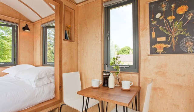 A secluded, design-led shepherd’s hut for slow, off-grid stays by the coast