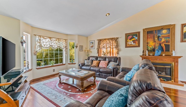 Expansive Spanish-style home with two decks, grill, private W/D, & fast WiFi