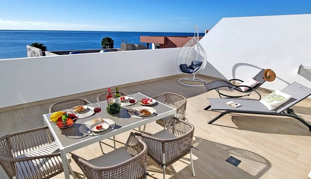 Ferienwohnung Ocean Sounds B in Gran Tarajal, Innenstadt, Meerblick, Terrasse