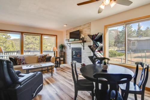 Fireplace & Mtn Views: Estes Park Home w/Deck!