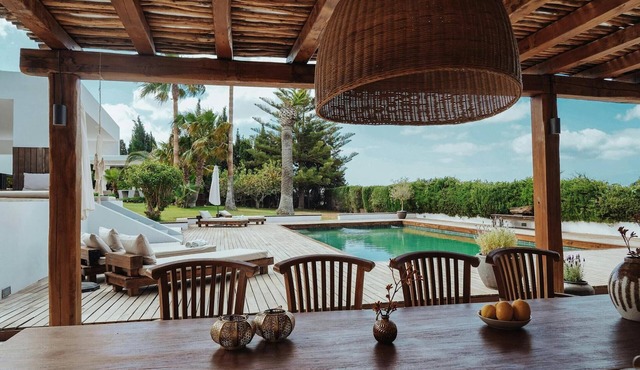 Luxurious villa with bright terrace