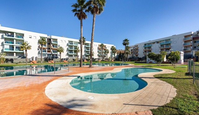 Rincón De Almerimar Palm Beach Golf Apartment with Pool, Wi-Fi, Air Conditioning