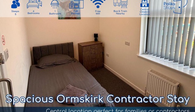 Spacious Ormskirk Contractor Stay by PolkaStays